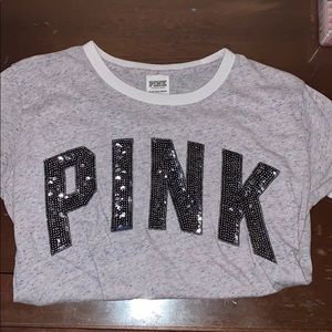 Gray Sequined T-Shirt